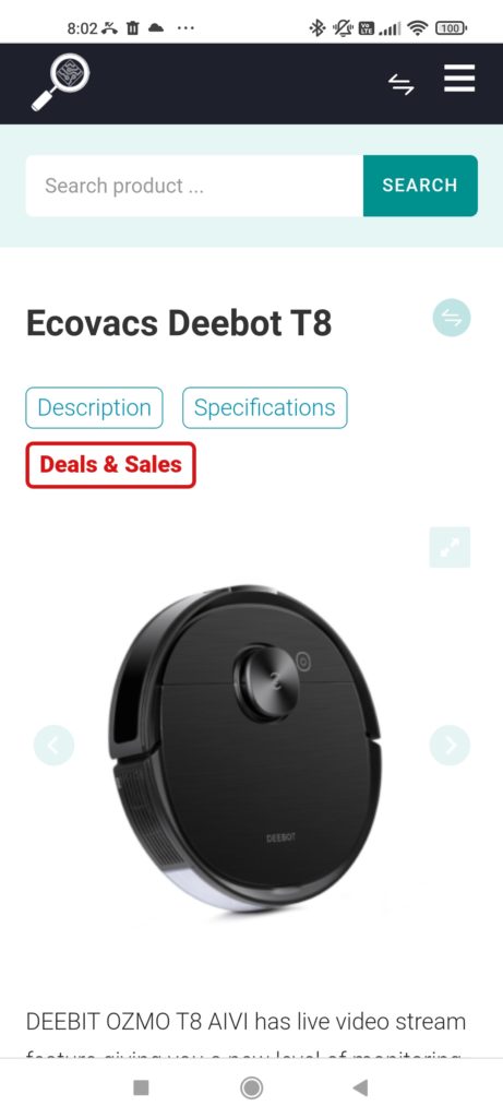 Deals & Sales quick button